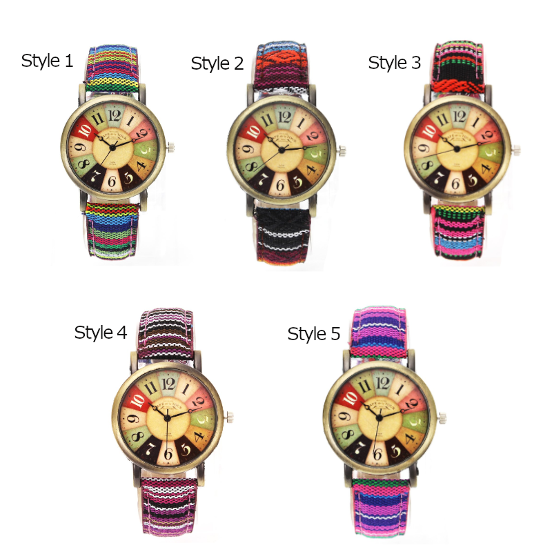Veile Studios Retro Rainbow Pattern Unisex Watches
