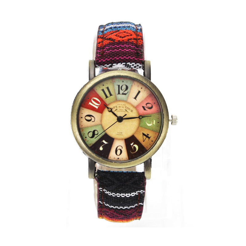 Veile Studios Retro Rainbow Pattern Unisex Watches
