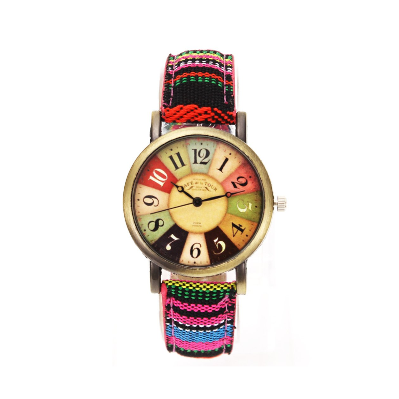 Veile Studios Retro Rainbow Pattern Unisex Watches