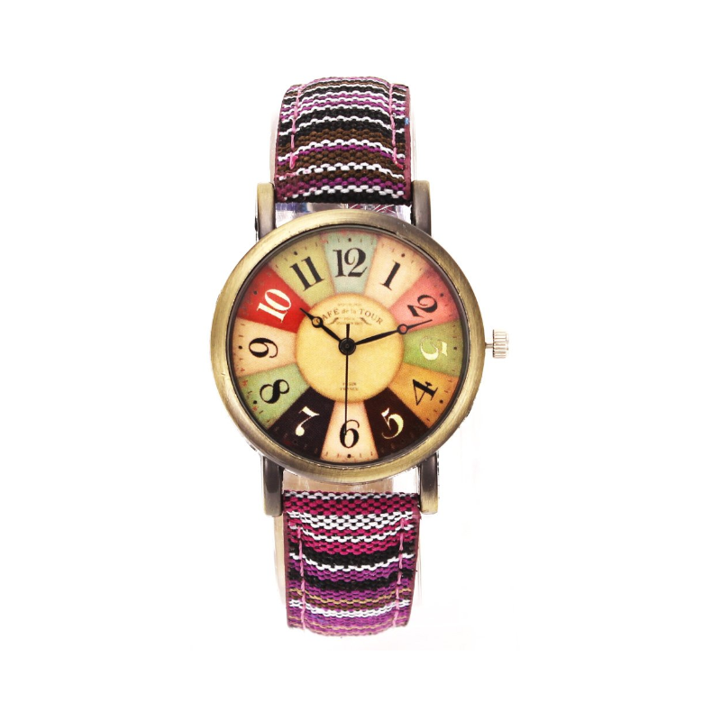 Veile Studios Retro Rainbow Pattern Unisex Watches