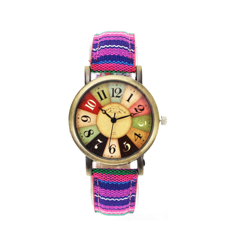 Veile Studios Retro Rainbow Pattern Unisex Watches
