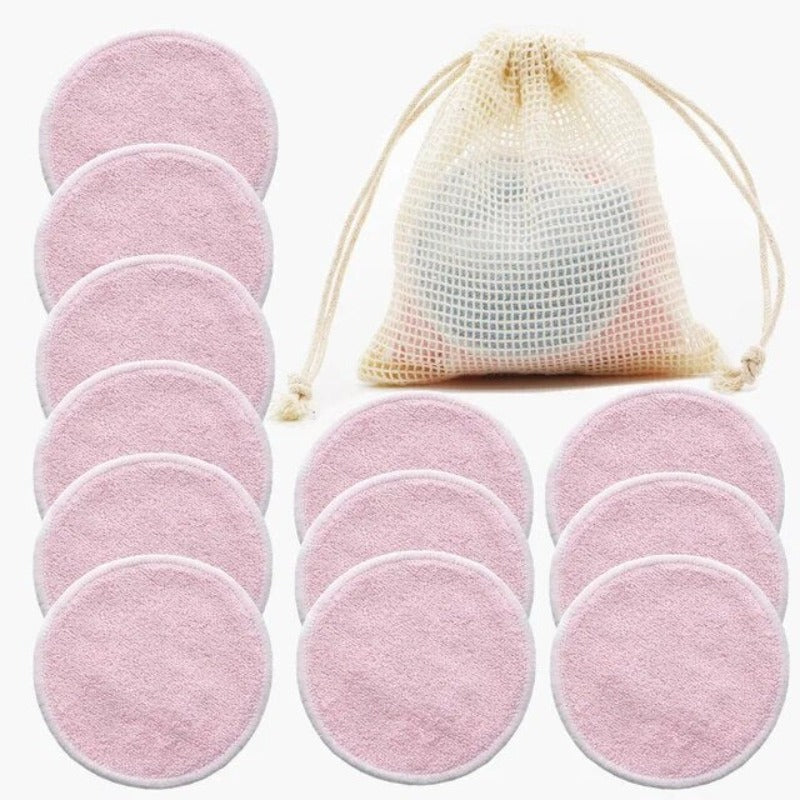Reusable Bamboo Makeup Remover Pads Towel Washable Rounds Cleansing Facial