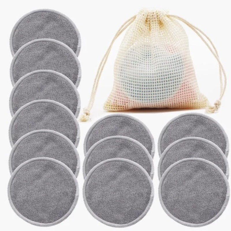 Reusable Bamboo Makeup Remover Pads Towel Washable Rounds Cleansing Facial