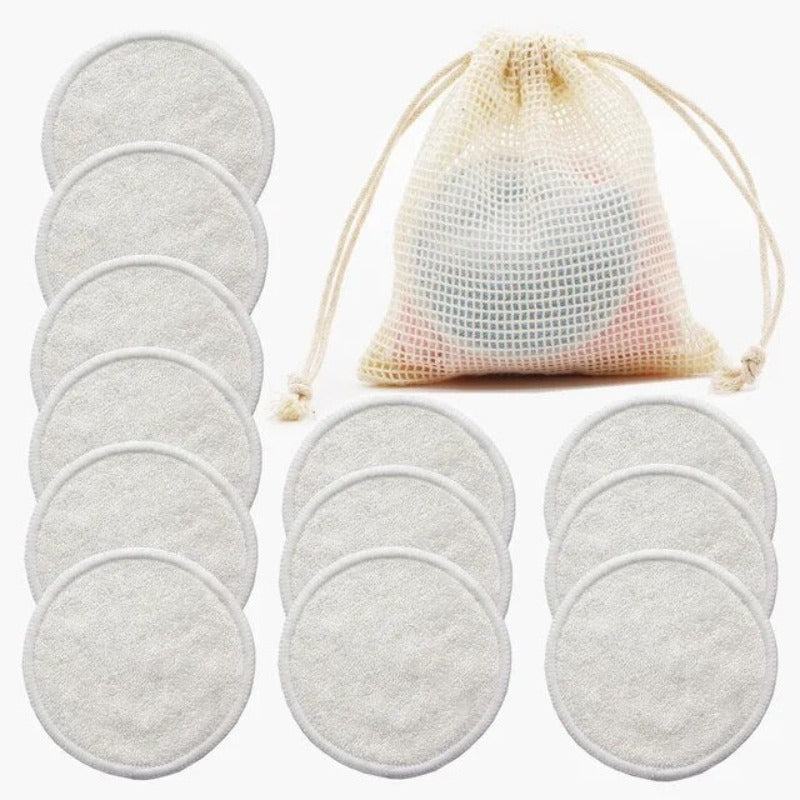 Reusable Bamboo Makeup Remover Pads Towel Washable Rounds Cleansing Facial