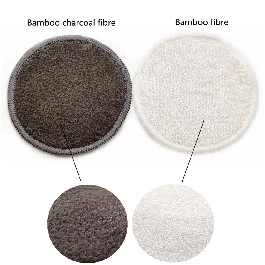 Reusable Bamboo Makeup Remover Pads Towel Washable Rounds Cleansing Facial