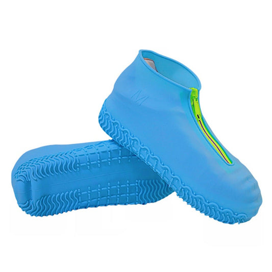 Reusable Silicone Waterproof Shoe Covers With Zipper No Slip Rubber Protectors