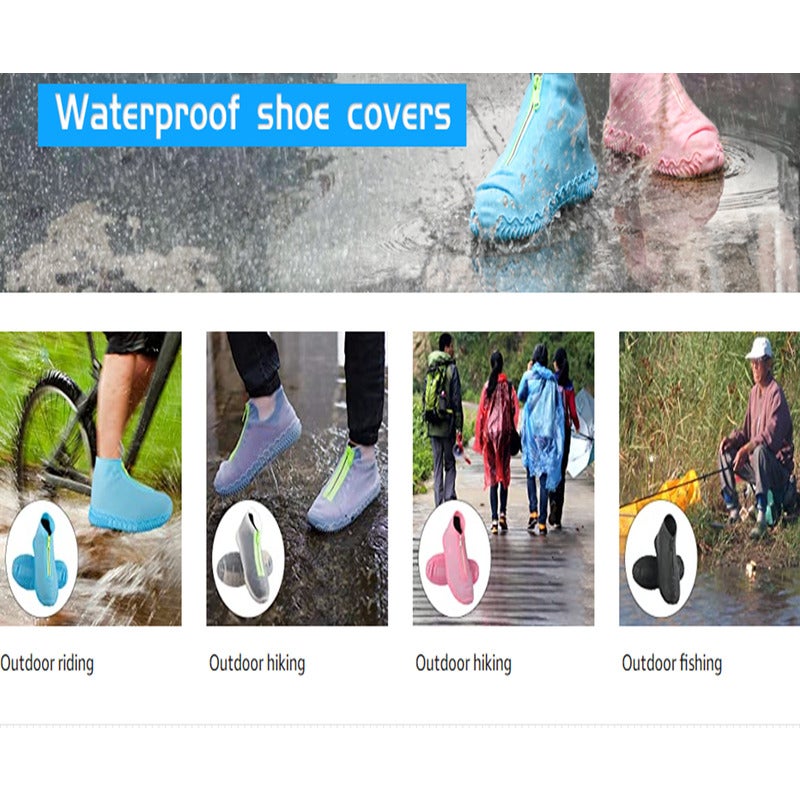 Reusable Silicone Waterproof Shoe Covers Protectors For Kids Men Women