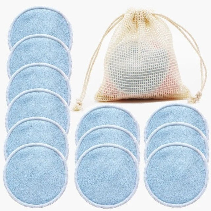 Reusable Bamboo Makeup Remover Pads Towel Washable Rounds Cleansing Facial
