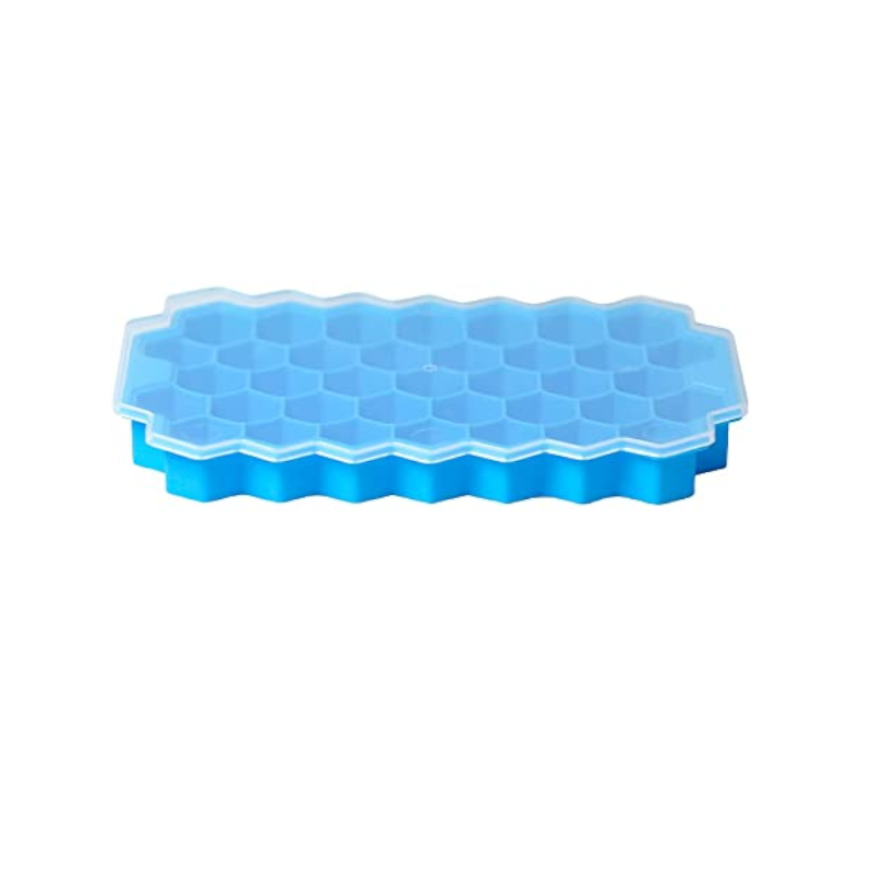 Reusable Honeycomb Shape Silicone Ice Cube Tray Moulds With Lids