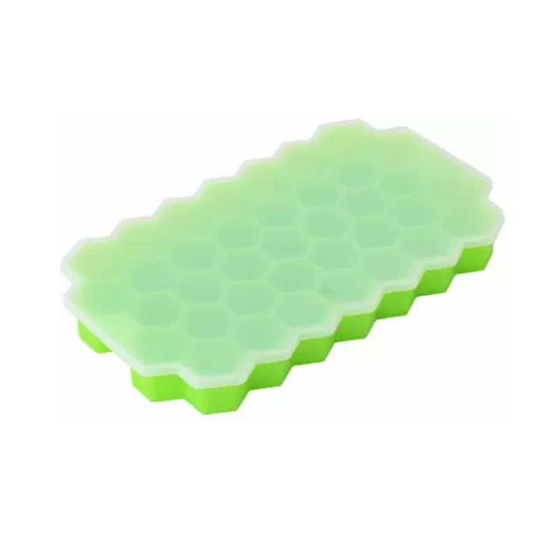 Reusable Honeycomb Shape Silicone Ice Cube Tray Moulds With Lids