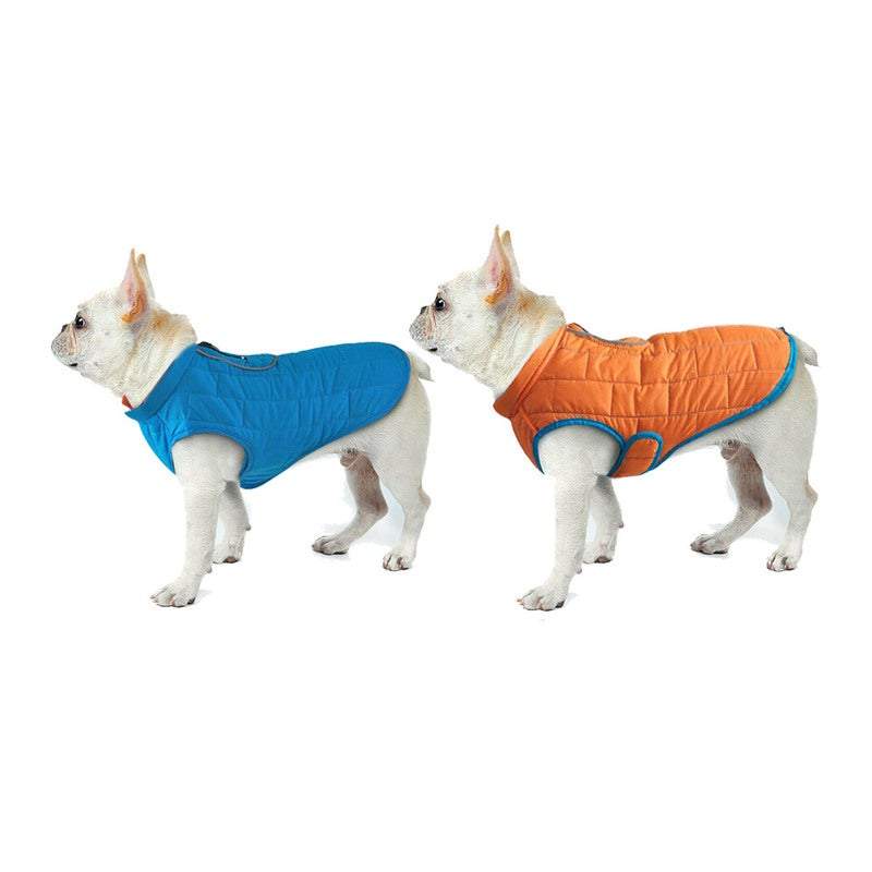 Dog Apparel Reversible Waterproof Jacket Soft Autumn Winter Pet Clothes Warm Vest
