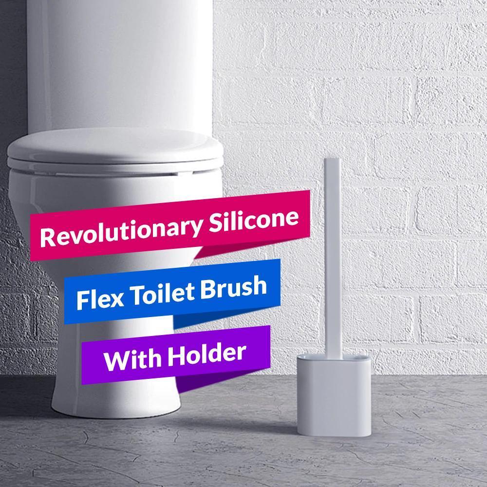 Quick Drying Silicone Toilet Brush With Holder