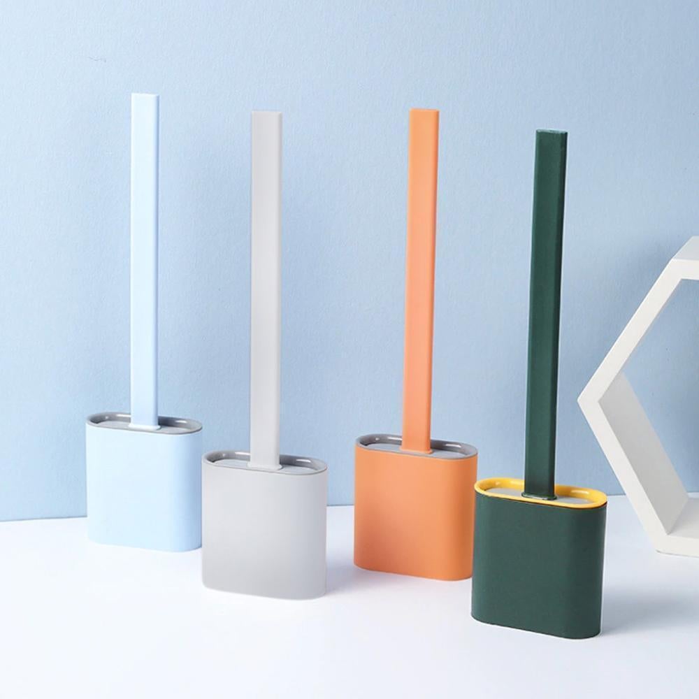 Quick Drying Silicone Toilet Brush With Holder