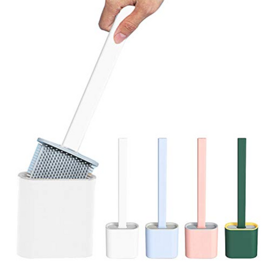 Quick Drying Silicone Toilet Brush With Holder