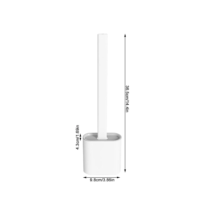 Quick Drying Silicone Toilet Brush With Holder