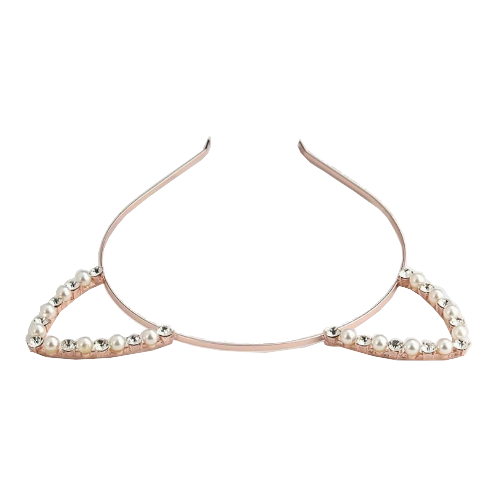 Rhinestone Cat Ear Headband Kitten Pet Play Bdsm Accessories
