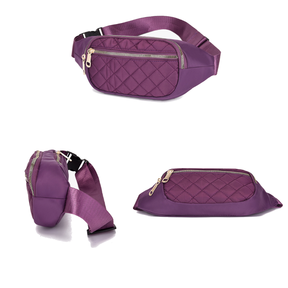 Rhombus Fanny Packs For Women Crossbody Waist Bags Sports Hiking Cycling Running