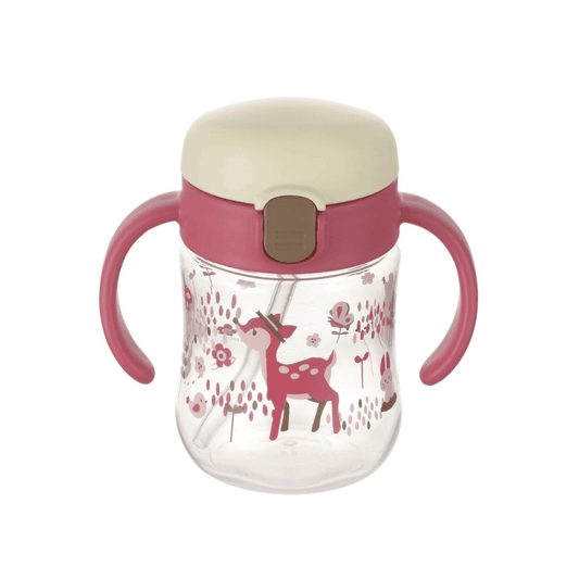 Richell Pink Deer Little One Sippy Cup With Soft Spout 200Ml Bpa Free
