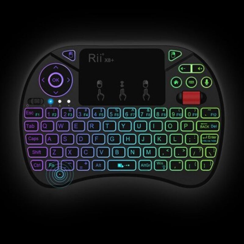 Rii X8 Plus 2.4Ghz Wireless Air Mouse Keyboard Black