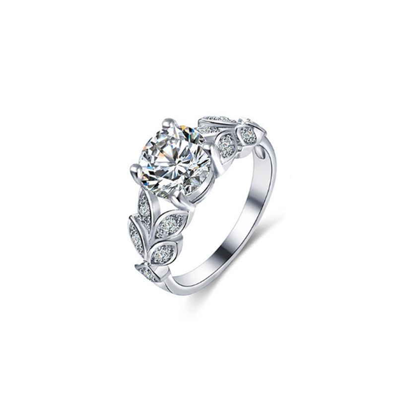 Veile Studios Brilliant Round Cut Zirconia Simulated Diamond Ring Wedding