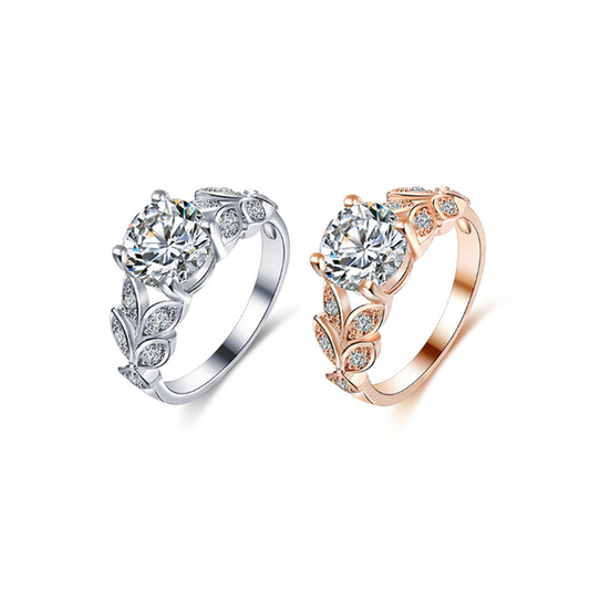 Veile Studios Brilliant Round Cut Zirconia Simulated Diamond Ring Wedding