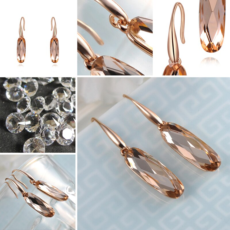 Veile Studios Rings Rose Gold Oval Champagne Drill Collars
