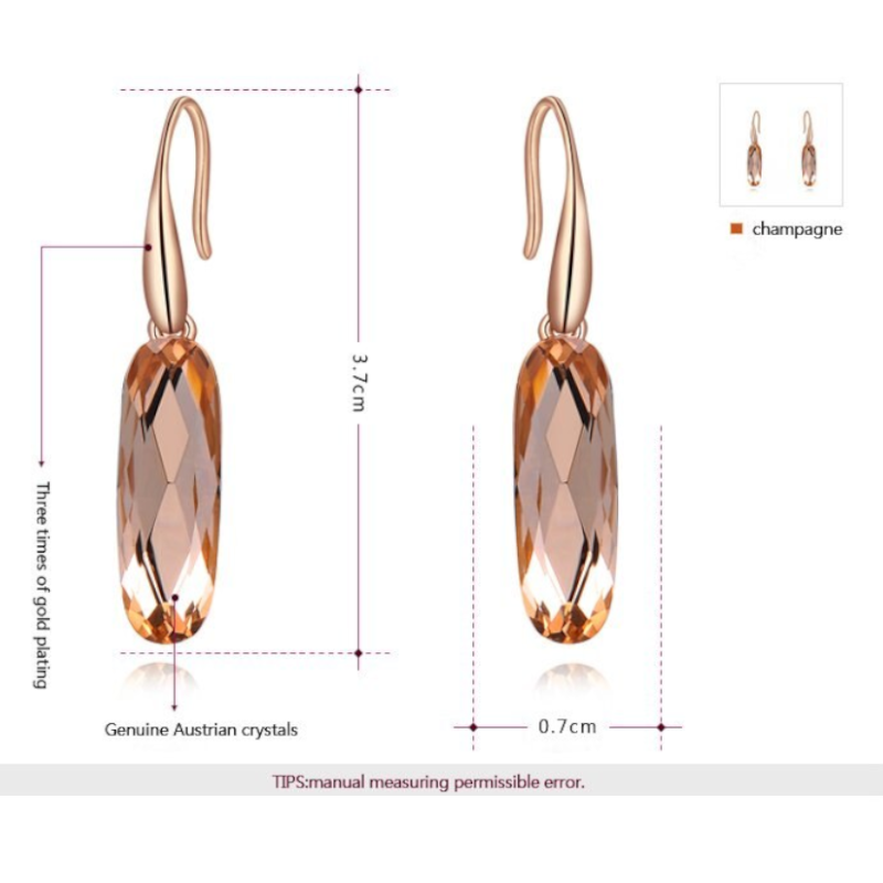 Veile Studios Rings Rose Gold Oval Champagne Drill Collars