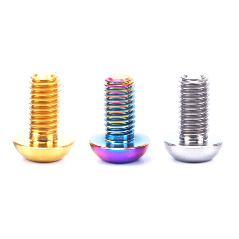 Risk 12Pcs M5u00d710mm Disc Disk Brake Rotor Bolts T25 Torx Titanium Mtb Bicycle Bike Water Cage Screw