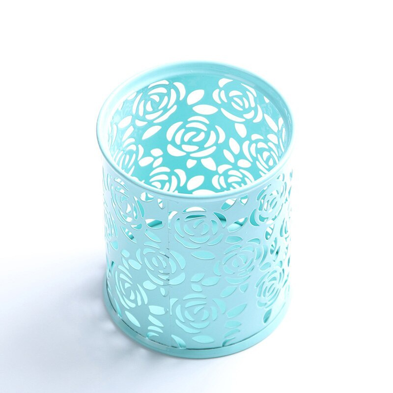 Rose Flower Shape Cylinder Container Organizer Pencil Holders