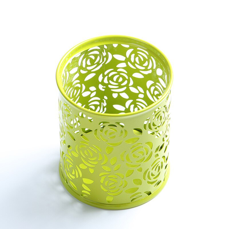Rose Flower Shape Cylinder Container Organizer Pencil Holders