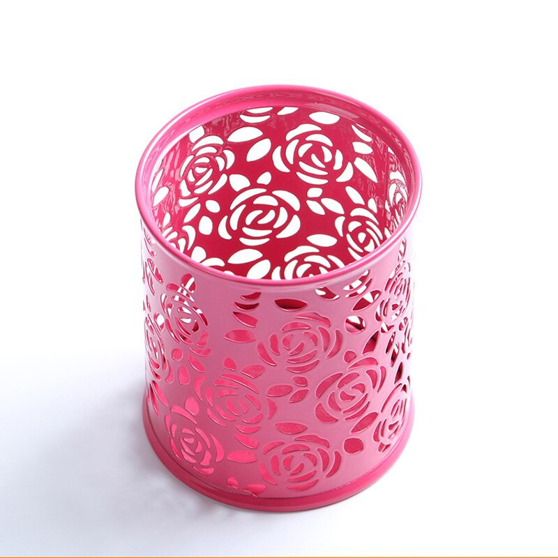 Rose Flower Shape Cylinder Container Organizer Pencil Holders