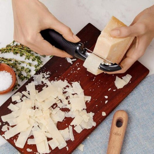 Rotating Peeler With Soft Anti Slip Oversized Handle Black