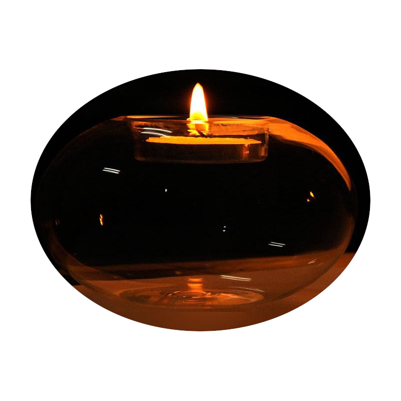 Round Glass Candle Holder For Tealight Candles Decor