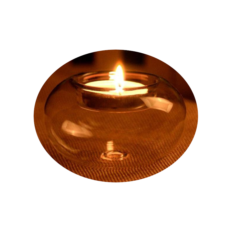 Round Glass Candle Holder For Tealight Candles Decor