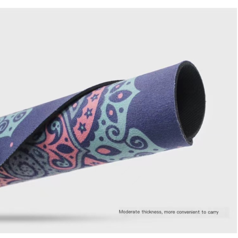 Round Yoga Mat Rubber Non-Slip Thick Wide Meditation Floor