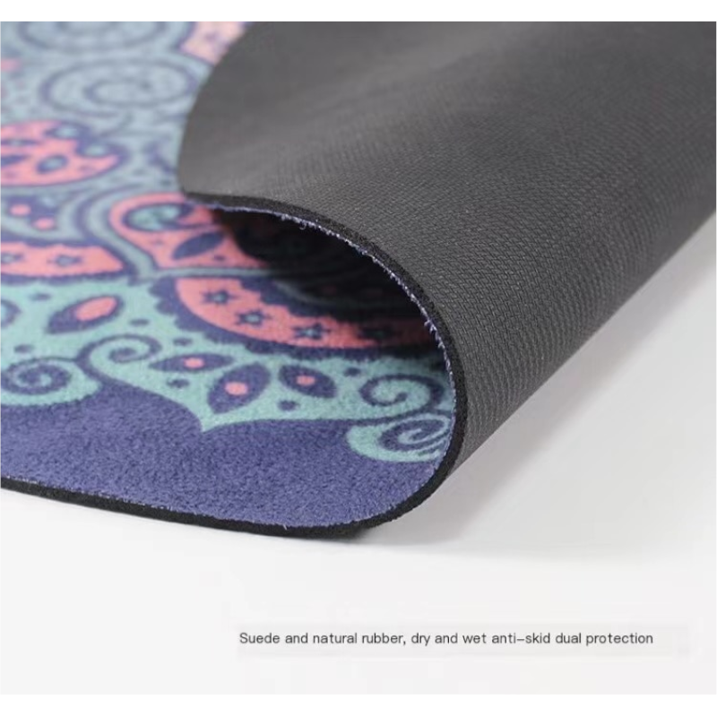 Round Yoga Mat Rubber Non-Slip Thick Wide Meditation Floor