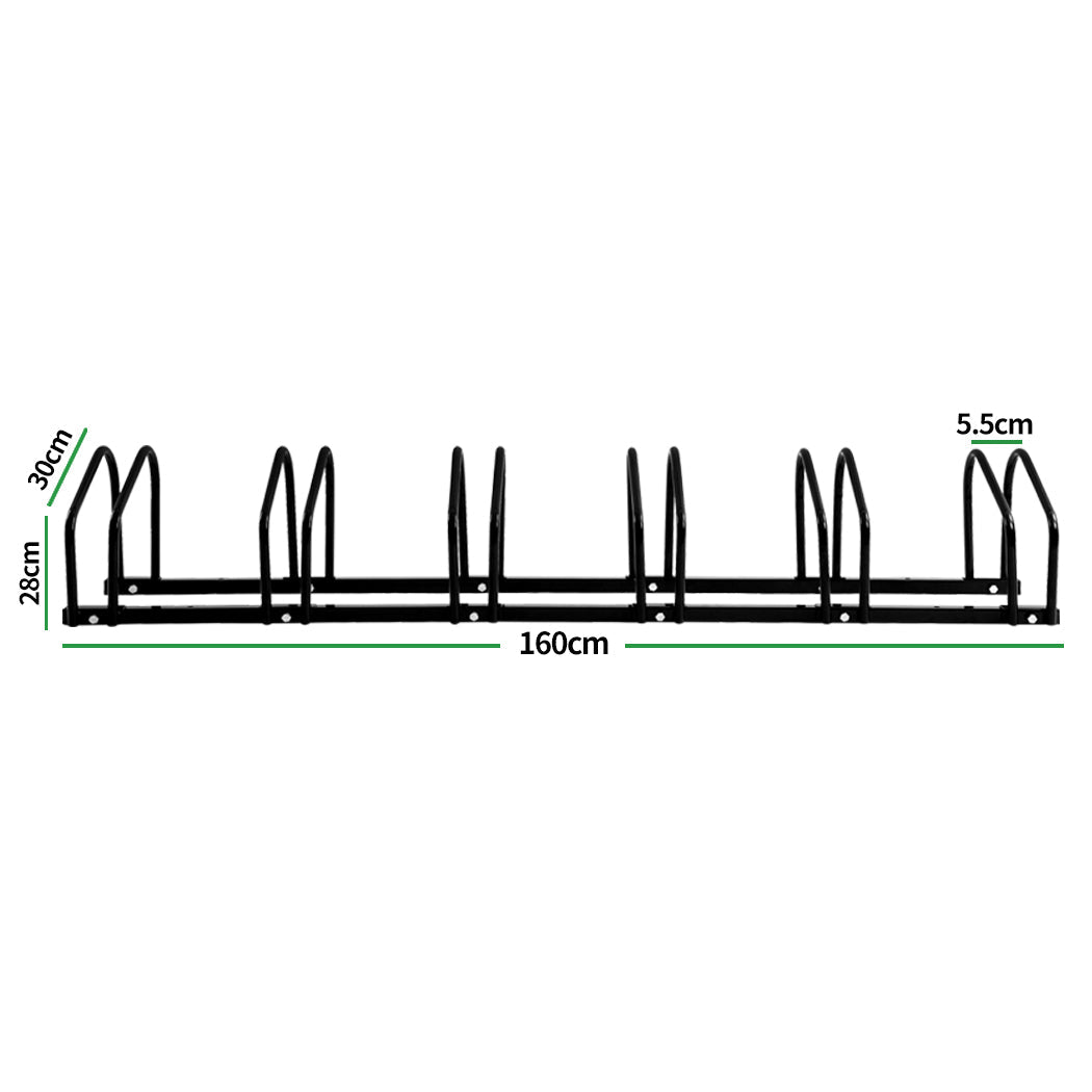 6 Bikes Stand Bicycle Rack Floor