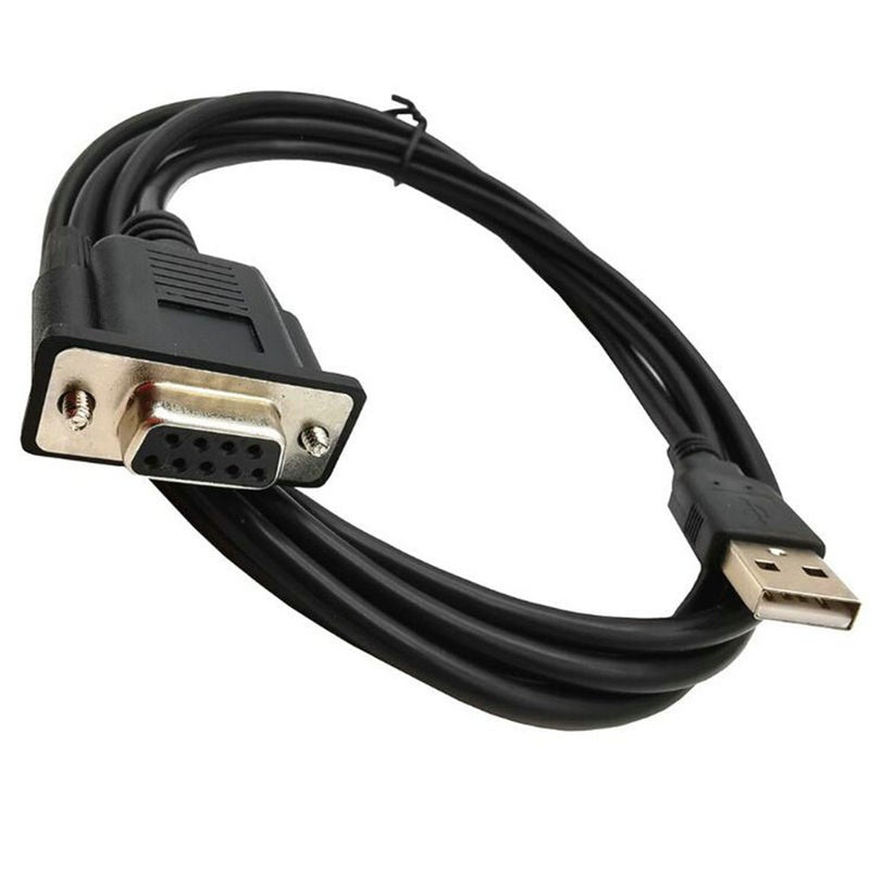Rs232 Female Serial Conversion Cable Db9 To Usb Male Cord 1.8M