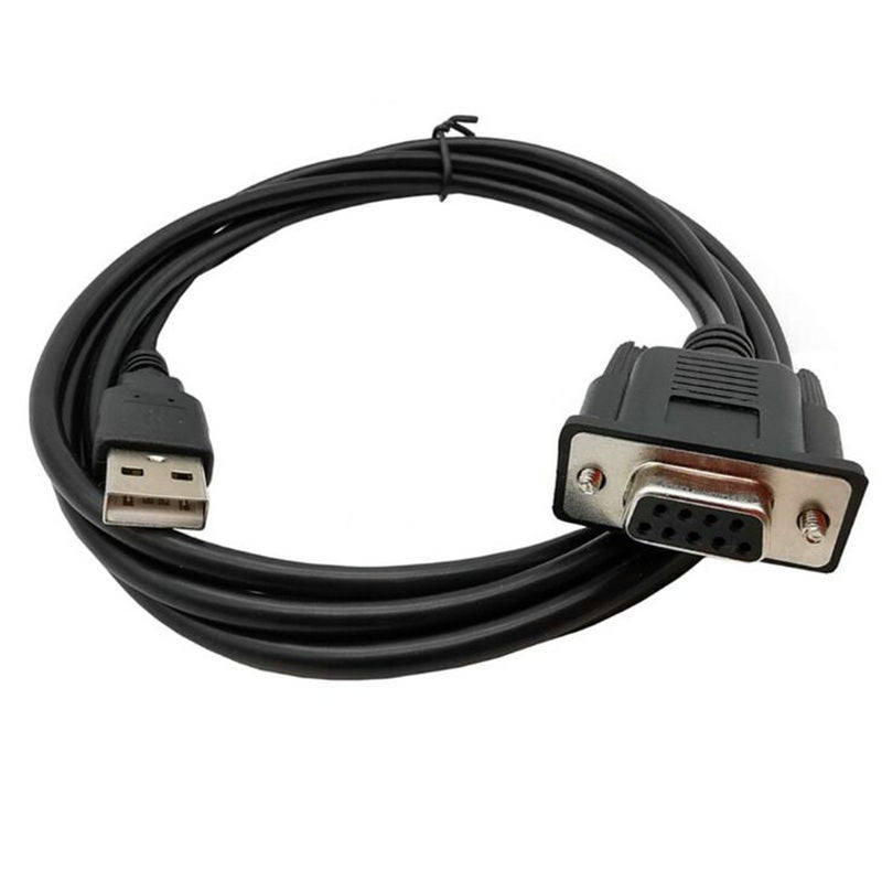 Rs232 Female Serial Conversion Cable Db9 To Usb Male Cord 1.8M