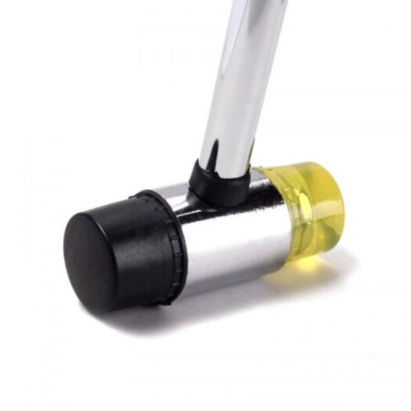Rubber Hammer With Double Plastic Head Silver And Black