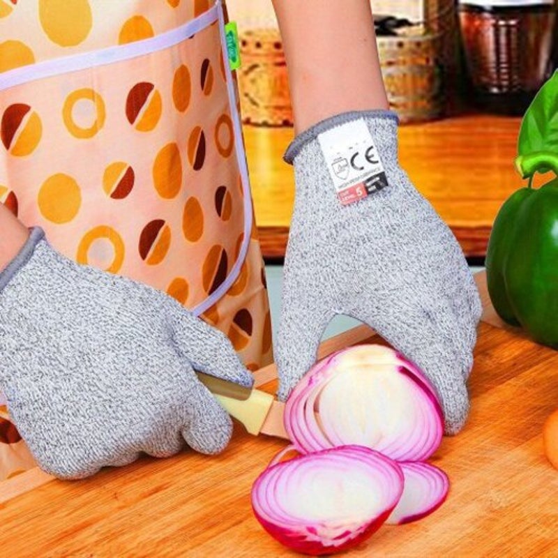 S Anti Stab Resistant 5 Level Hppe Cut Gloves Dark Slate Grey