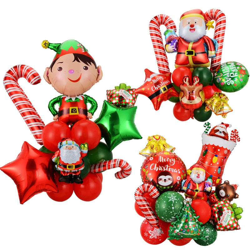 Christmas Party Foil Balloons Set