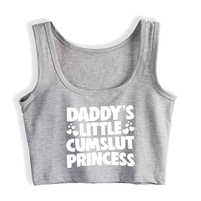 Daddy's Little Princess Novelty Crop Tank Top Bdsm Ddlg Shirt