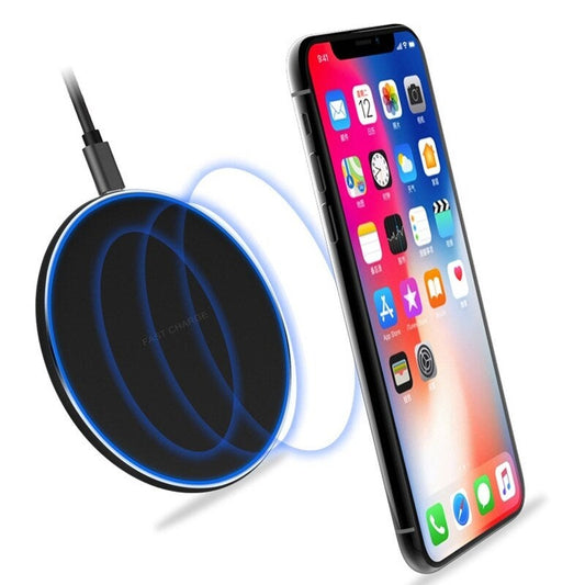 S110 Qi Wireless Charging Pad Qc3.0 10W Fast Plate Led Light Compatible With For Iphone X Xr Xs Max 8 Plus Samsung S9 S8