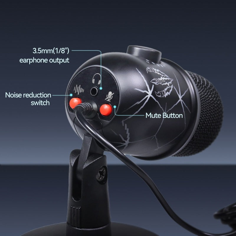 Podcast Youtube Recording Streaming Condenser Desktop Microphone