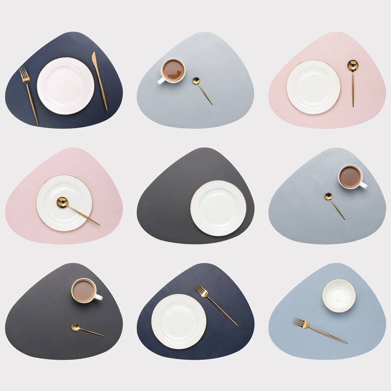 Washable Heat Mat Pu Leather Placemat Coaster Set