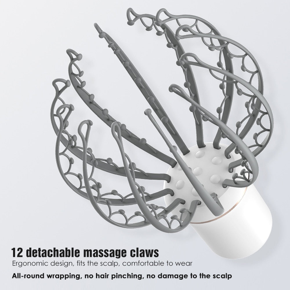 3D Electric Head Massager Therapeutic Scalp Rechargeable