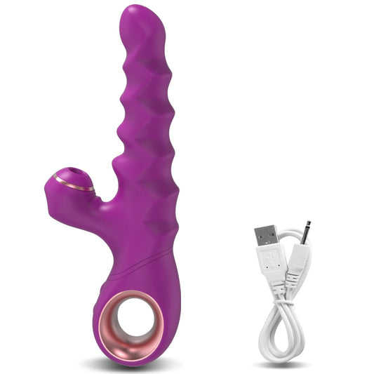Thrusting Dildo Vibrator Female Clitoris Sucker Stimulator Clitoral Sucking Heating Vibrating