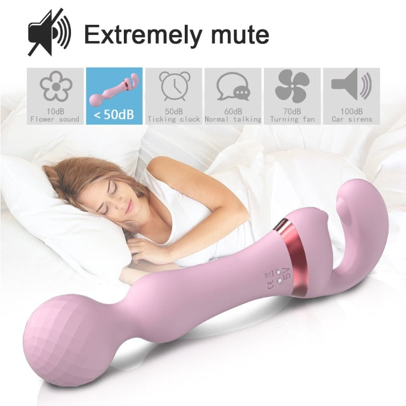 Powerful 3-In-1 Magic Wand Vibrator Clitoris G-Spot Stimulations Women