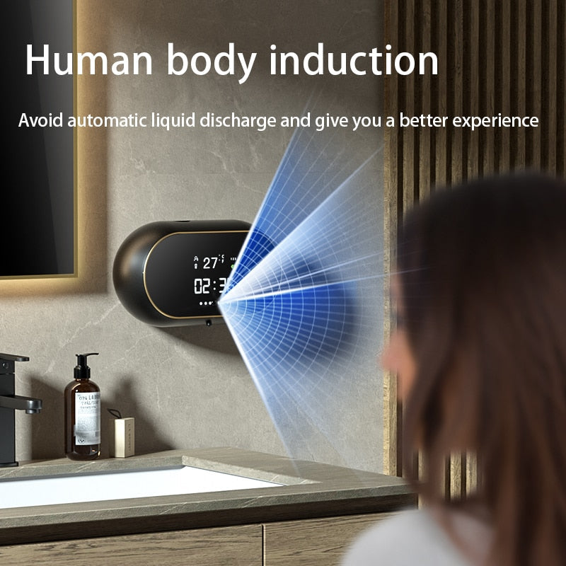 Temperature Display Induction Liquid Foam Automatic Soap Dispenser
